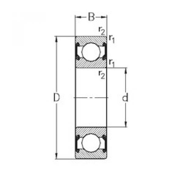 Rodamiento 6007-2RS2 NKE #1 image