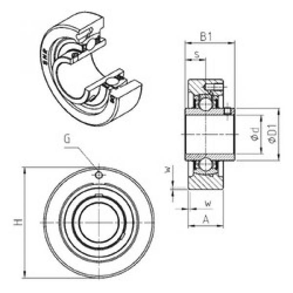 Rodamiento UCC312 SNR #1 image