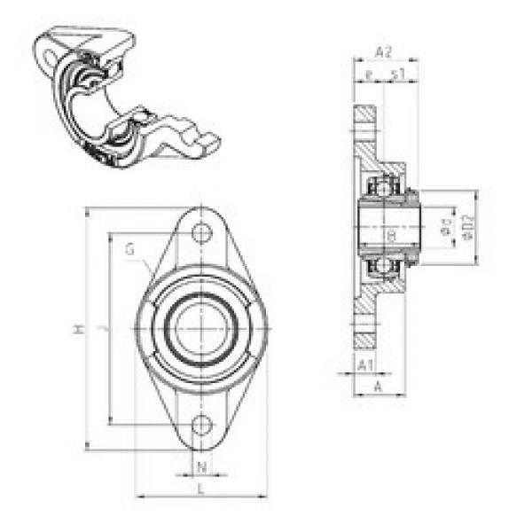 Rodamiento UKFL212H SNR #1 image